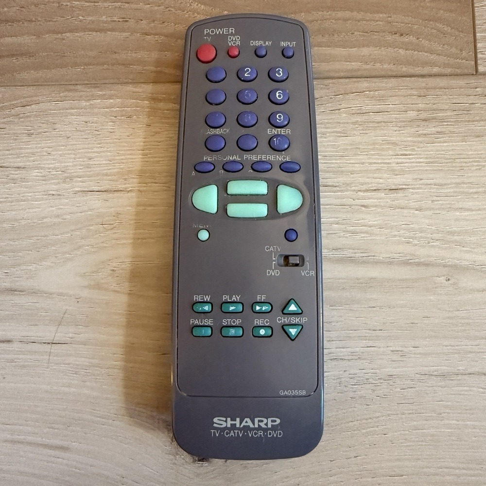 Sharp‎ GA035SB Universal Remote Control for TV, CATV, VCR, DVD Players